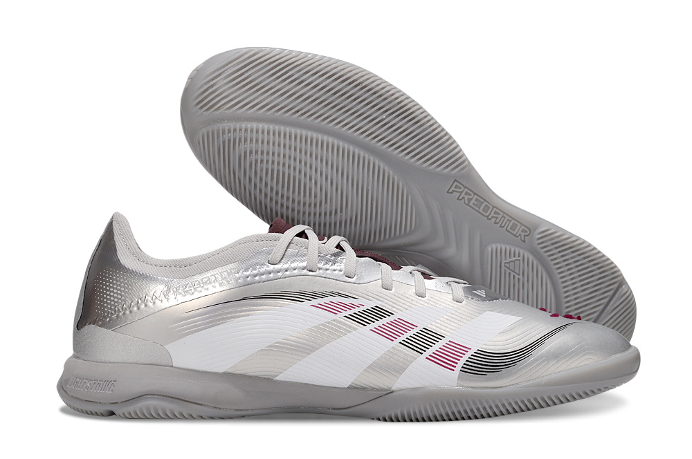 Tênis Futsal Adidas Predator Elite Fold-Over Tongue IC - Prata