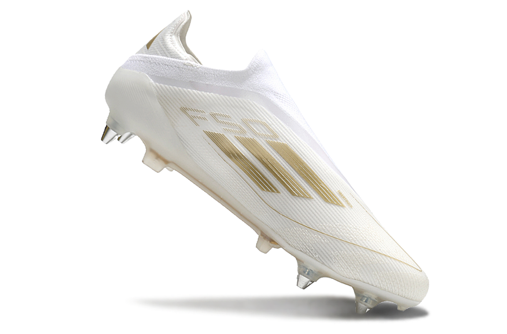 Adidas F50 Elite Laceless SG - Branco Dourado