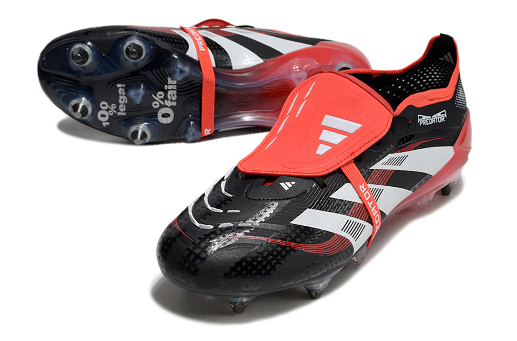 Adidas Predator Elite Tongue SG - Preto Vermelho