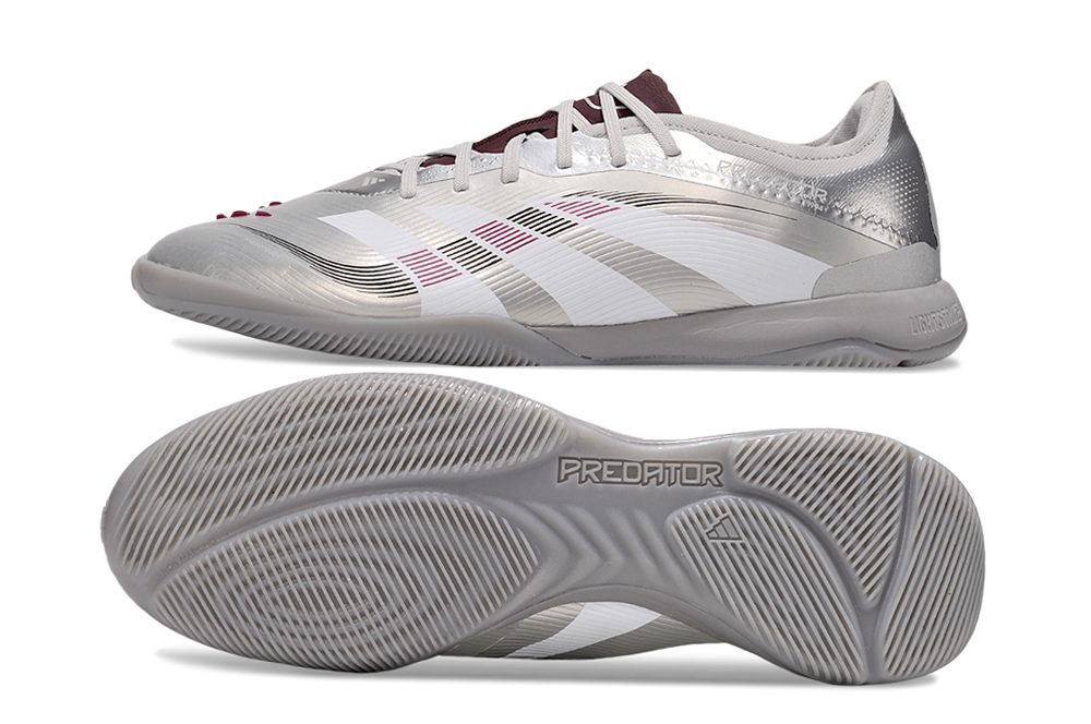 Tênis Futsal Adidas Predator Elite Fold-Over Tongue IC - Prata