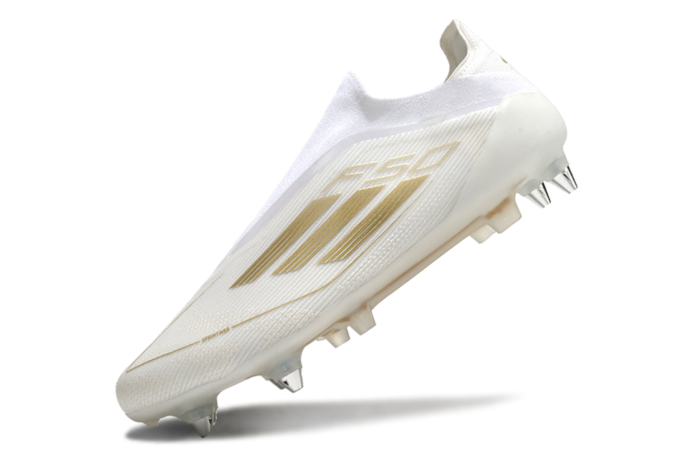 Adidas F50 Elite Laceless SG - Branco Dourado