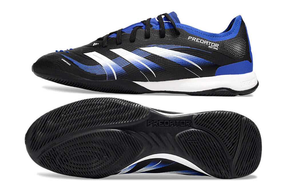 Tênis Futsal Adidas Predator Elite Fold-Over Tongue IC - Preta, Azul e Branca
