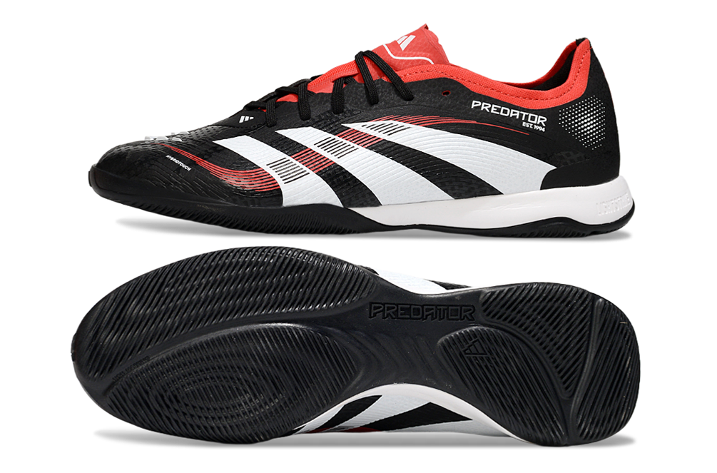 Tênis Futsal Adidas Predator Elite Fold-Over Tongue IC - Preta, Branca e Laranja
