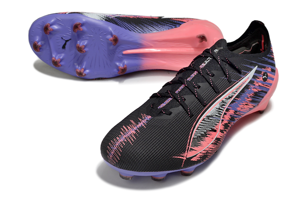 Puma Ultra 5 FG - Preto, Rosa e Roxo