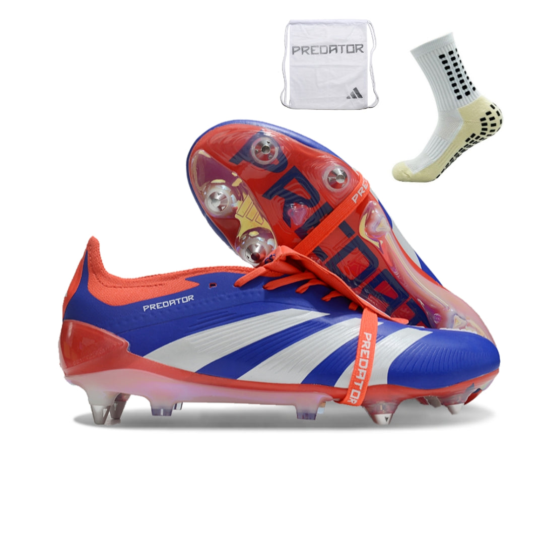 Adidas Predator Elite Tongue SG - Azul Vermelho