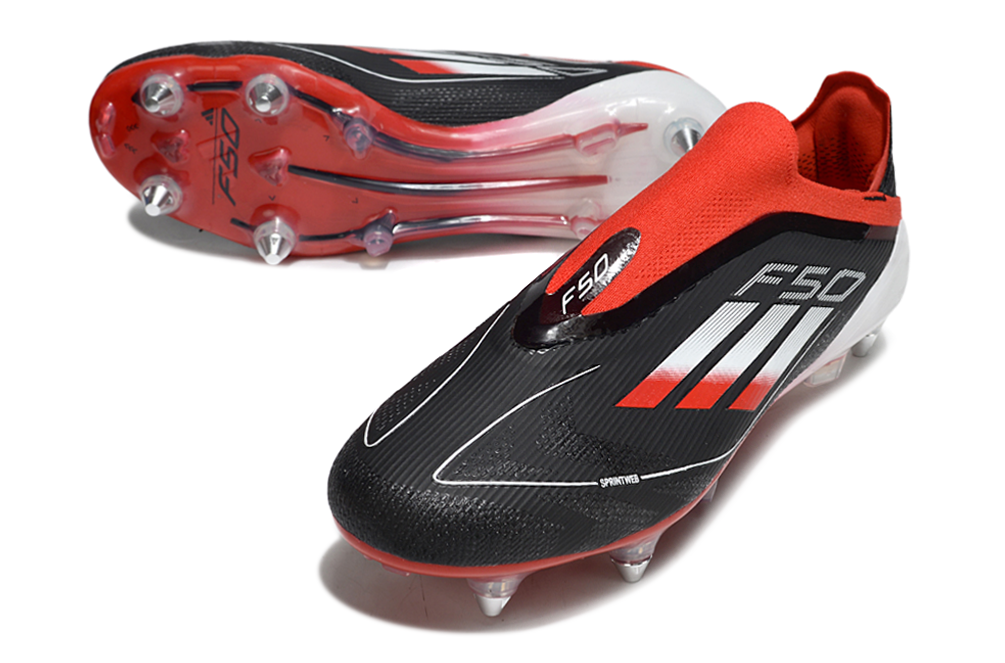 Adidas F50 Elite Laceless SG - Preto Vermelho