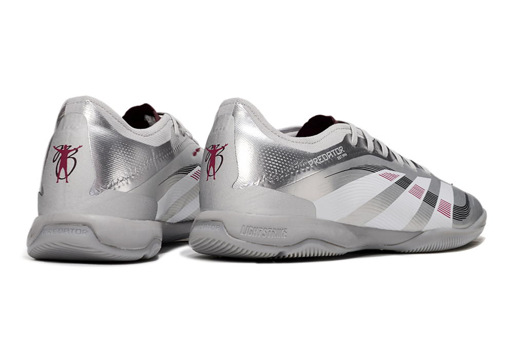 Tênis Futsal Adidas Predator Elite Fold-Over Tongue IC - Prata