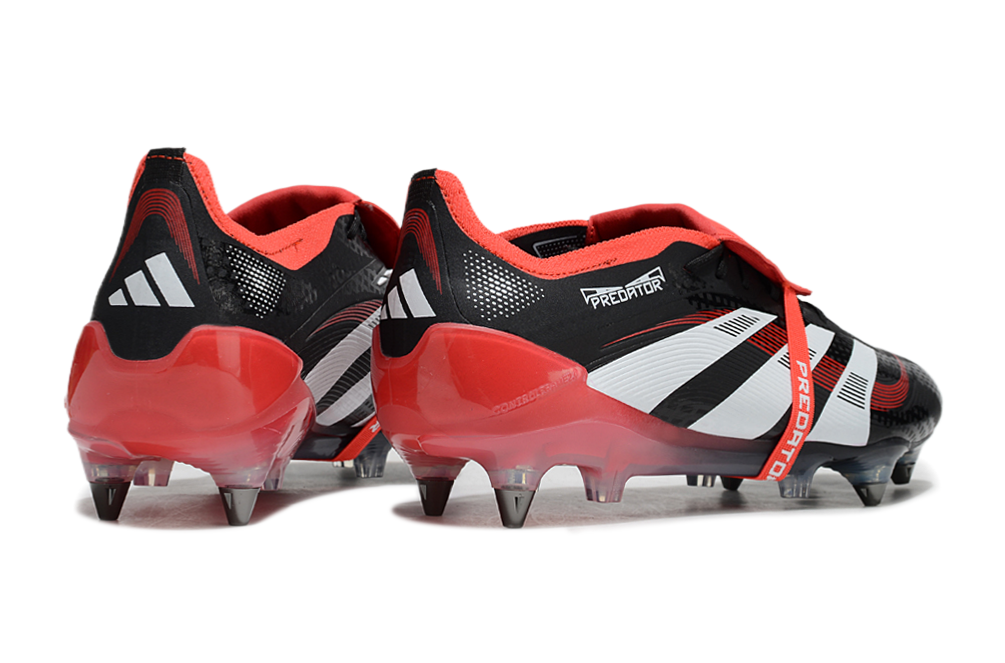 Adidas Predator Elite Tongue SG - Preto Vermelho