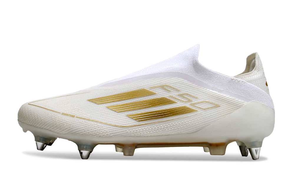 Adidas F50 Elite Laceless SG - Branco Dourado