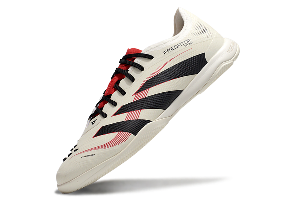 Tênis Futsal Adidas Predator Elite Fold-Over Tongue IC - Begê, Preta e Vermelha
