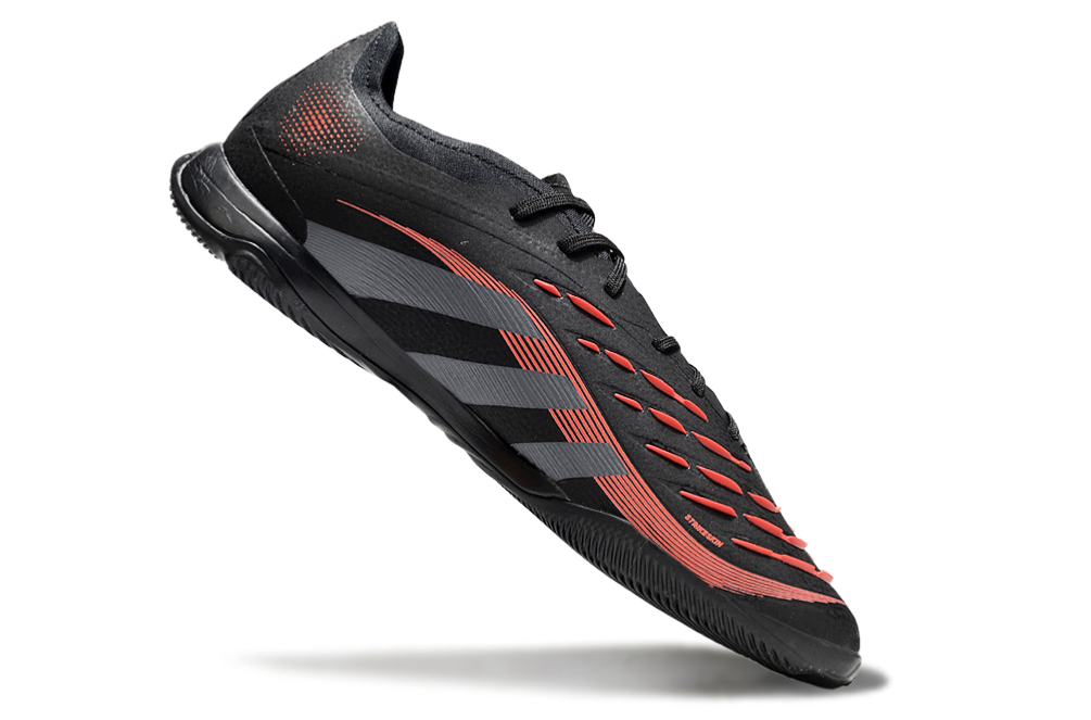Tênis Futsal Adidas Predator Elite Fold-Over Tongue IC - Preta, Cinza e Vermelha