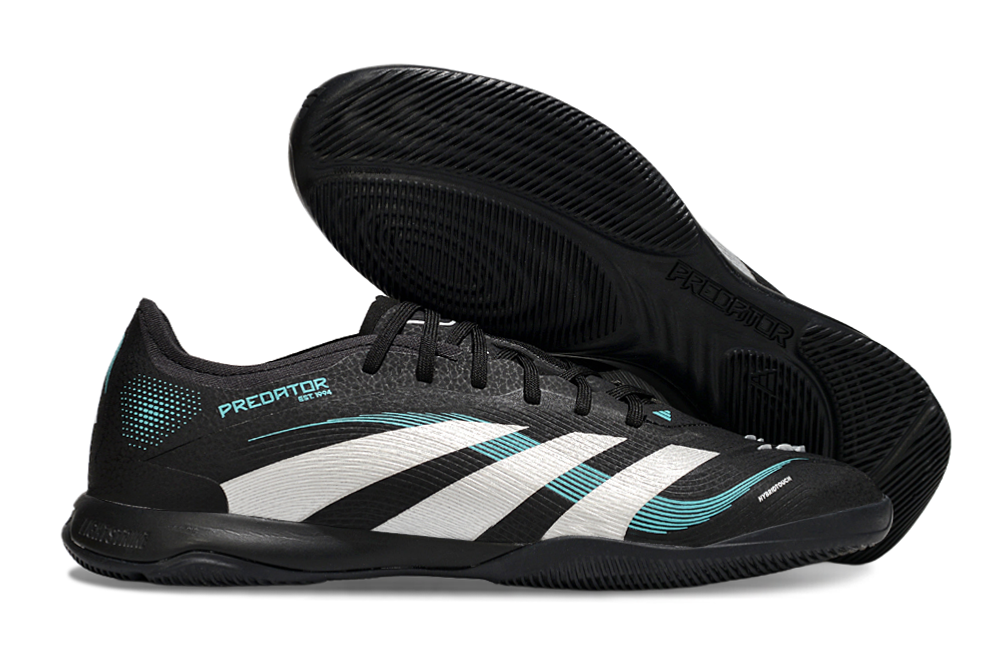 Tênis Futsal Adidas Predator Elite Fold-Over Tongue IC - Preta, Branca e Azul