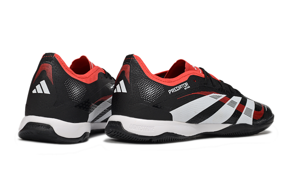 Tênis Futsal Adidas Predator Elite Fold-Over Tongue IC - Preta, Branca e Laranja