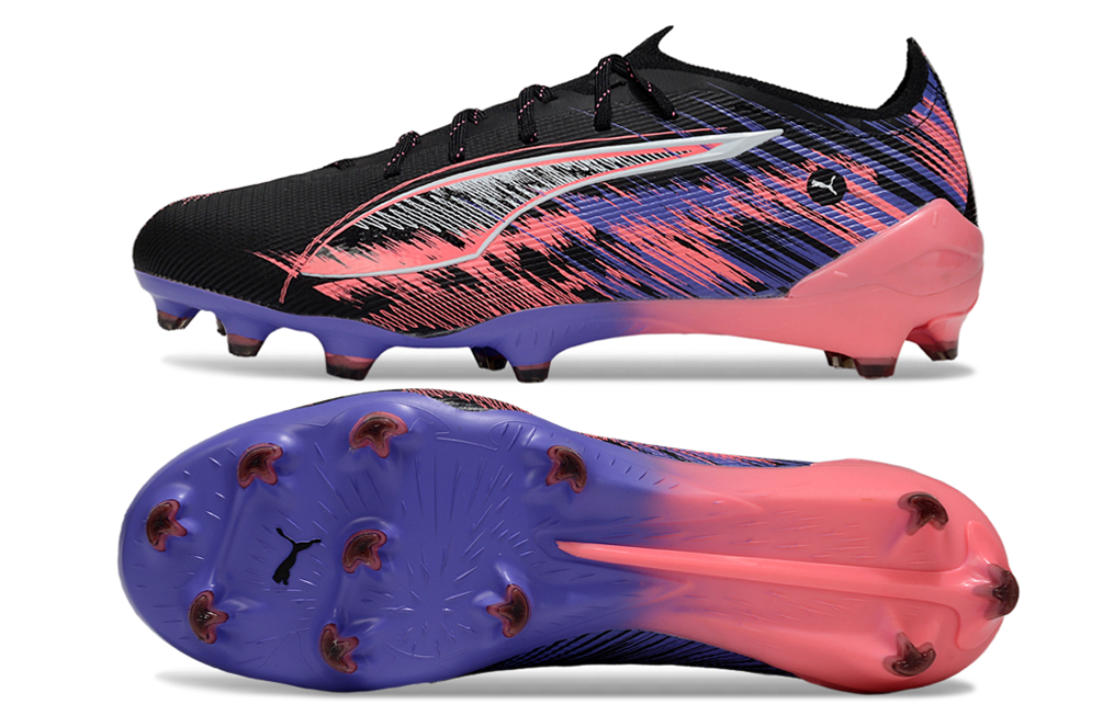 Puma Ultra 5 FG - Preto, Rosa e Roxo