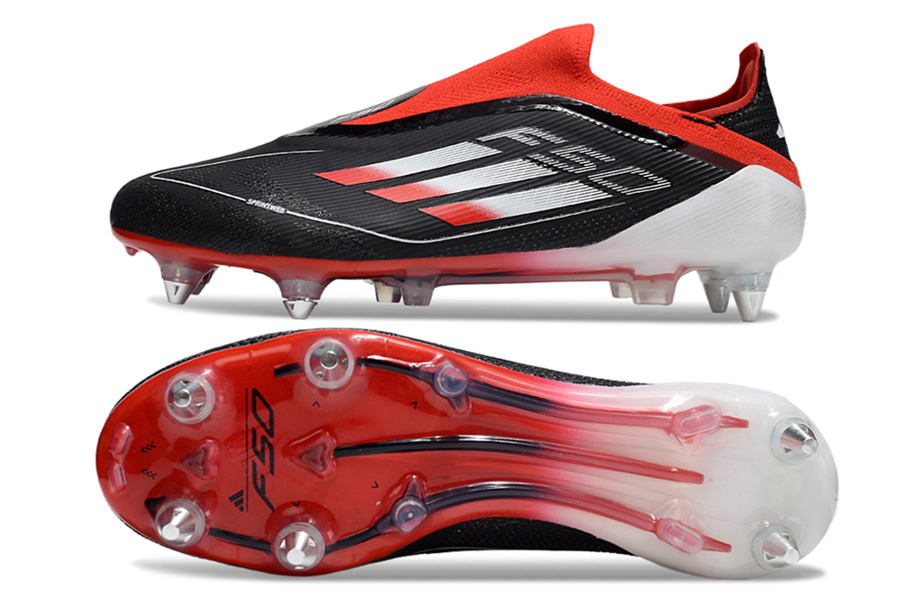 Adidas F50 Elite Laceless SG - Preto Vermelho