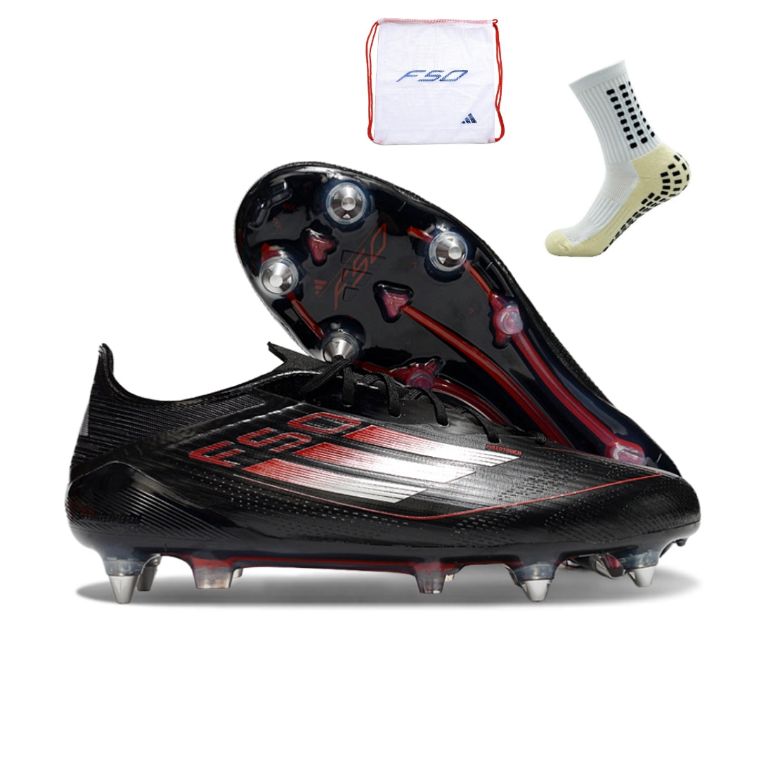 Adidas F50 Elite SG - Preto Vermelho